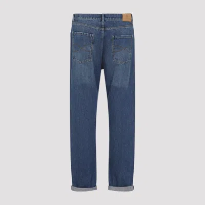Brunello Cucinelli Belt Loop Jeans In Blue