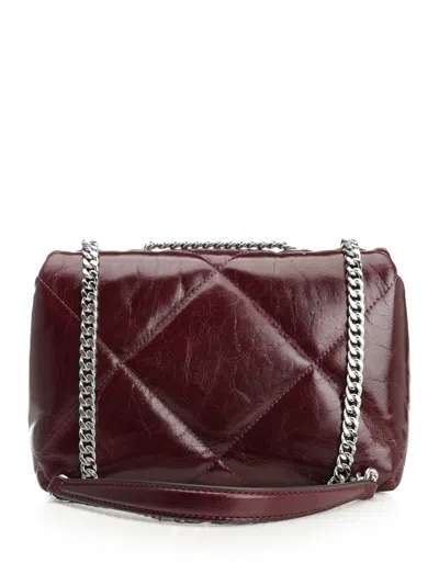 Tory Burch Kira Diamond Quilt Distressed Small Convertible Shoulder Bag Crossbody Bags Bordeaux