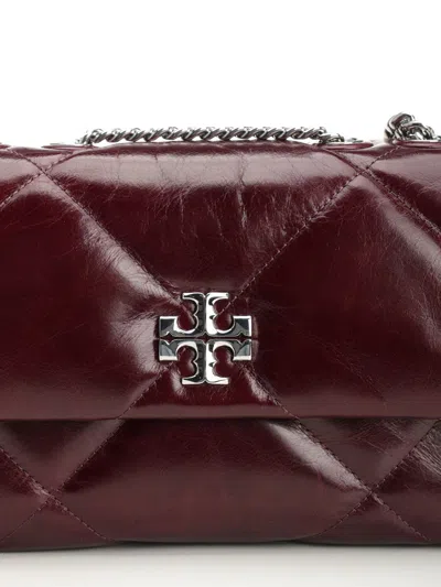 Tory Burch Kira Diamond Quilt Distressed Small Convertible Shoulder Bag Crossbody Bags Bordeaux