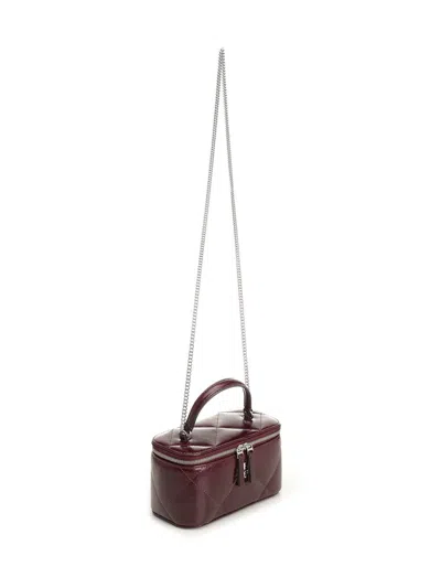 Tory Burch Kira Diamond Quilt Distressed Vanity Case Handbags Bordeaux