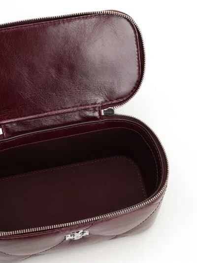 Tory Burch Kira Diamond Quilt Distressed Vanity Case Handbags Bordeaux