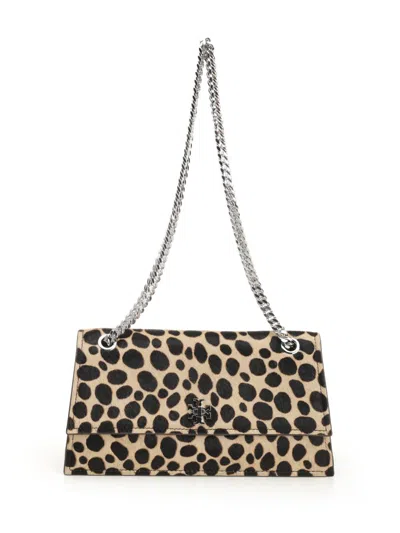 Tory Burch Kira Turnlock Haircalf Shoulder Bag Crossbody Bags Animalier
