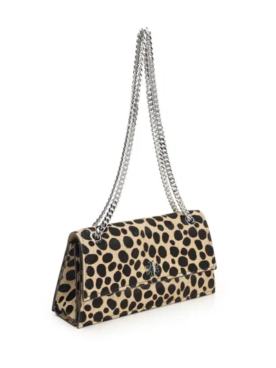 Tory Burch Kira Turnlock Haircalf Shoulder Bag Crossbody Bags Animalier