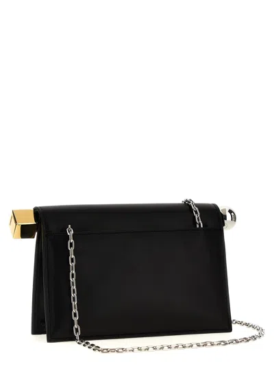 Jacquemus La Petite Pochette Rond Carré Clutch Black In Black