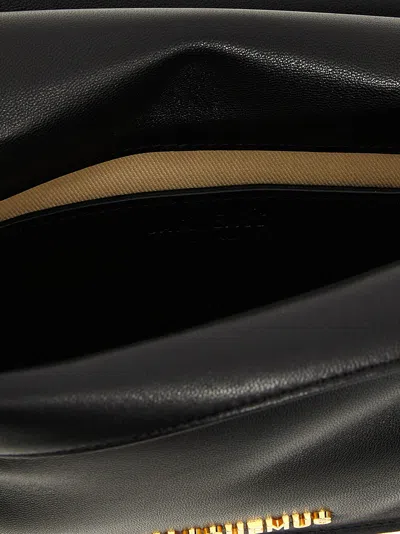 Jacquemus La Petite Pochette Rond Carré Clutch Black In Black