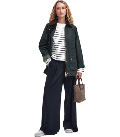 Barbour Beadnell Wax Sage Green Jacket