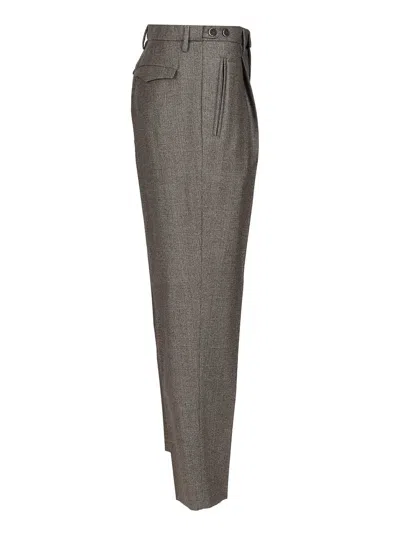 Barena Venezia Pantalone Masco Bita 100 Lana Trousers Brown In Gray