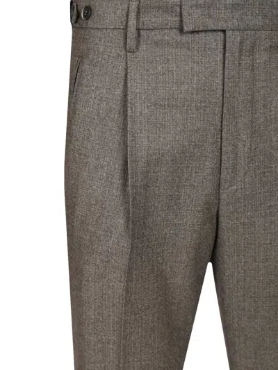 Barena Venezia Pantalone Masco Bita 100 Lana Trousers Brown In Gray