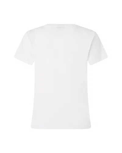 Pinko White T-shirt With Logo Print In White