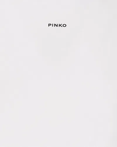 Pinko White T-shirt With Logo Print In White