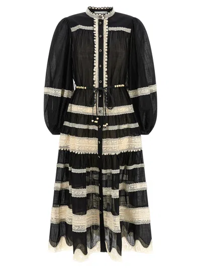Zimmermann Rhiannon Billow Maxi Dress In Black