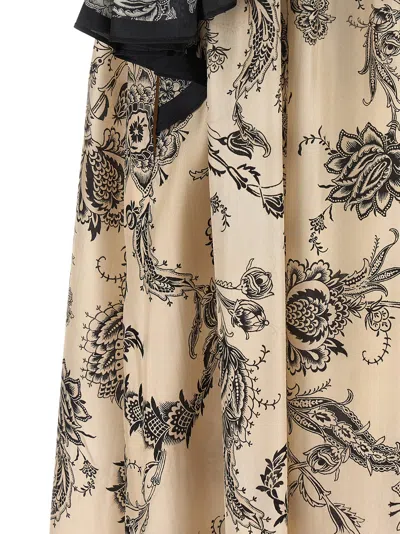 Zimmermann Cream Floral Habotai Silk Rhiannon Maxi Dress In Neutral