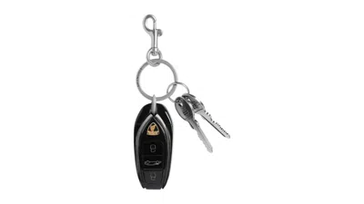 Pre-owned Balenciaga Automobil Lamborghini Car Charm Keyring In Silver/black In Multi