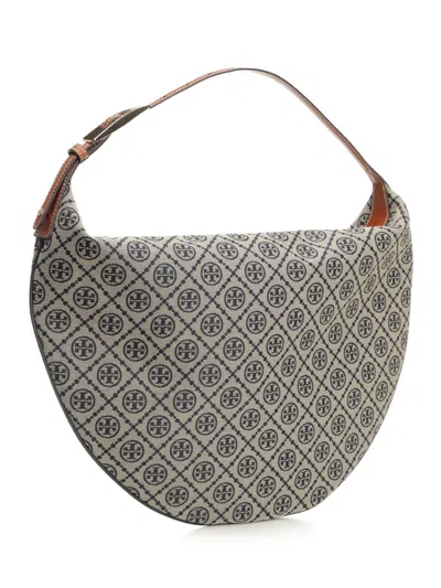 Tory Burch Large T Monogram Jacquard Balloon Bag