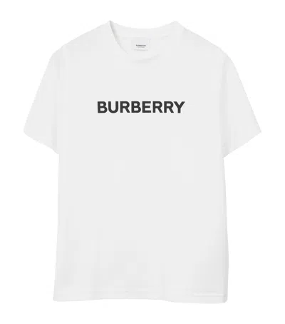 Burberry Cotton T Shirt Featuring Front Logo Print In White