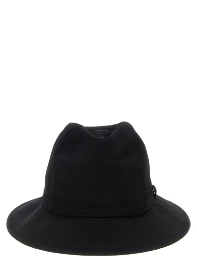 Yohji Yamamoto Wool Gabardine Fedora Hats Black In Black