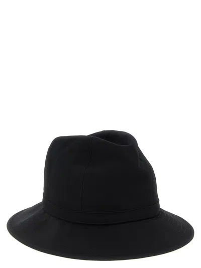 Yohji Yamamoto Wool Gabardine Fedora Hats Black In Black