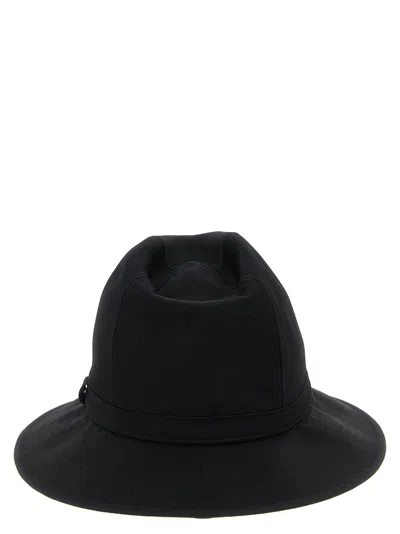Yohji Yamamoto Wool Gabardine Fedora Hats Black In Black