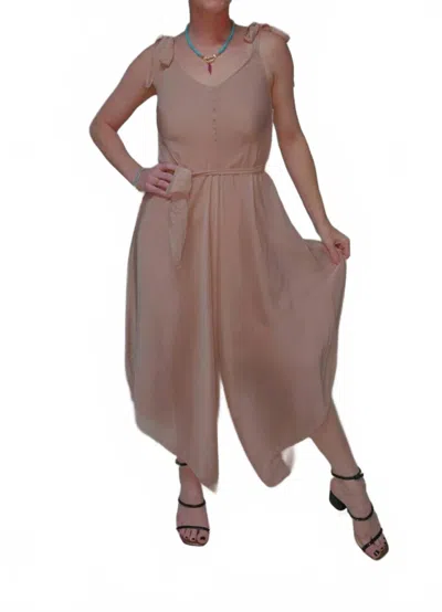 Scandal Italy Tone Chiffon Jumpsuit In Blush In Pink