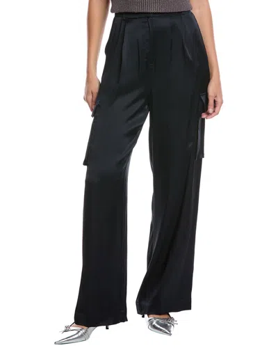 Marella Brillo Silk-blend Long Trouser In Blue