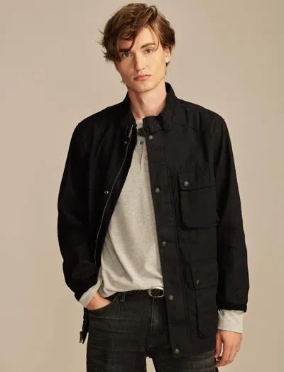 Lucky Brand Men's Waxed Touring Jacket In Black