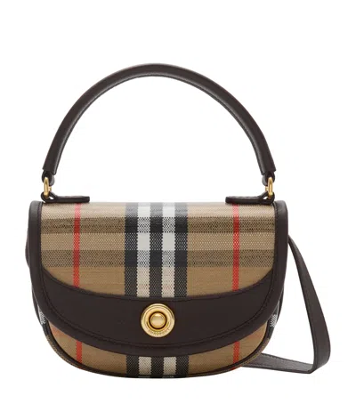 Burberry Women Highlands Crossbody Bag With Check Motif In Multi