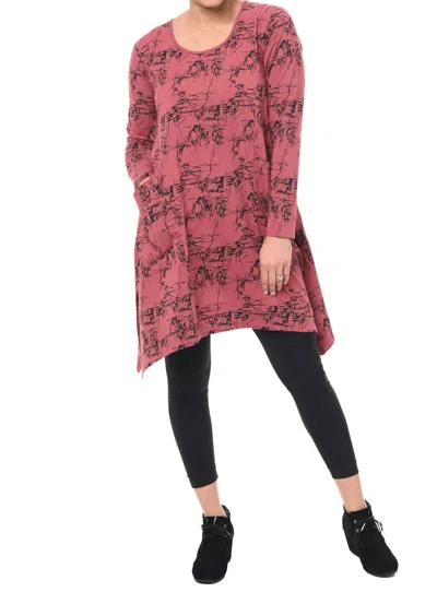 Tulip Clothing Tully Tunic In Marsala Etching In Pink