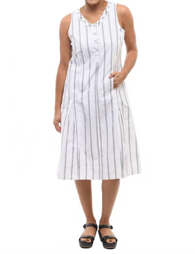 Tulip Clothing Victoria Dress In Goldman Stripe In Multi