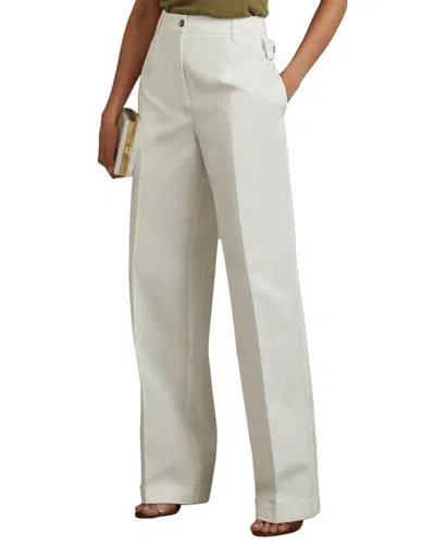 Reiss Harper Wide Leg Trouser In Neutral