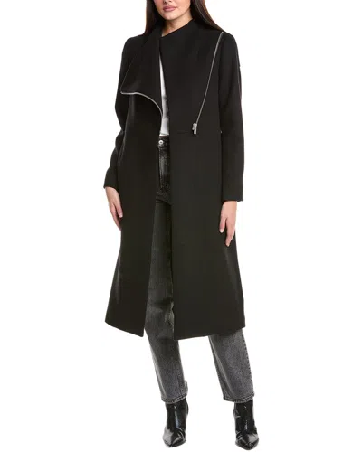 Allsaints Margoh Wool-blend Coat In Black