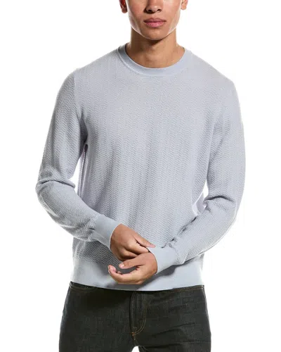 Theory Novo Merino Wool Blend Crewneck Sweater In Blue