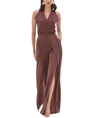 Bgl Linen-blend Jumpsuit In Brown