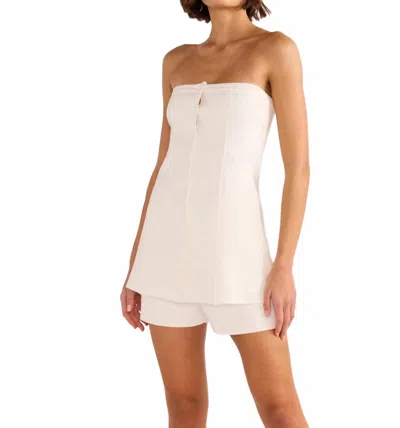 Minkpink Elora Bustier Top In White In Neutral