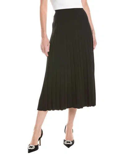 Michael Michael Kors Ribbed Midi Skirt In Black