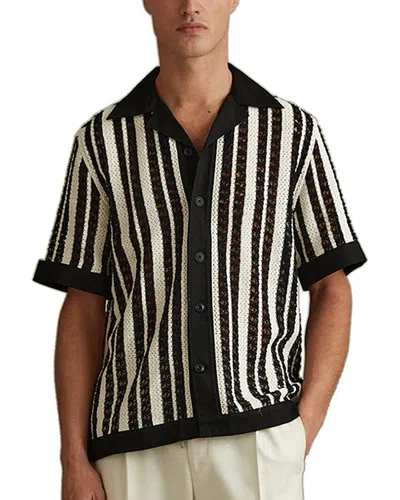 Reiss Romy Striped Crochet C Top In Multi