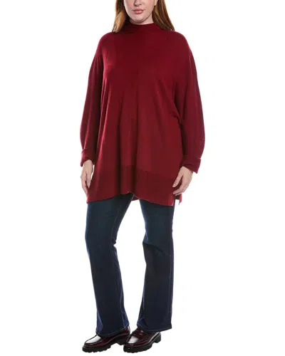 Marina Rinaldi Plus Agata Wool-blend Sweater In Burgundy