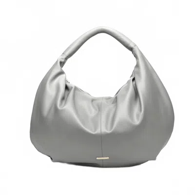 Like Dreams Women's Wanderlust Vegan Hobo Tote Bag In Grey In Gray