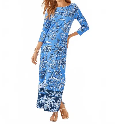 Lilly Pulitzer Seralina Maxi Dress In Tall Tales Engineered In Blue