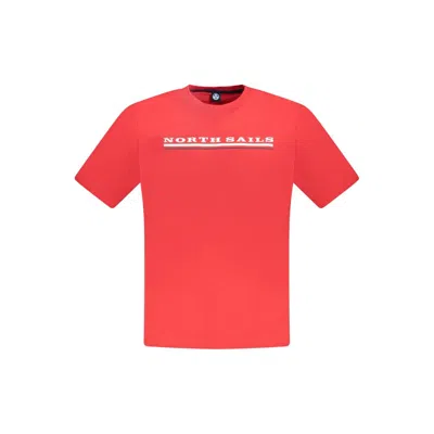 North Sails Red Cotton Men Tshirt In Red