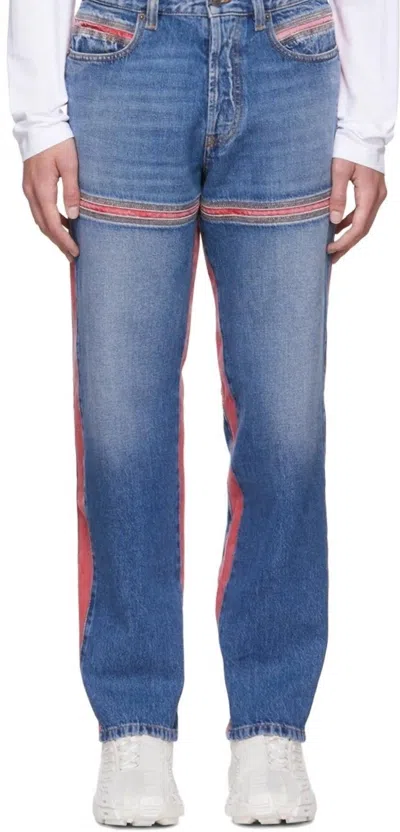 Diesel D-mand Mid-rise Straight Leg Jeans In Blue In Blue