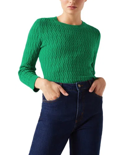Lk Bennett Keaton Knitted Top In Green