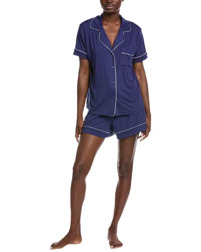 Badgley Mischka 2pc Yummy Shirt & Short Set In Blue