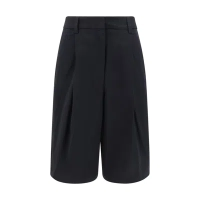 The Latest Wide Black Brenda Bermuda Shorts In Black