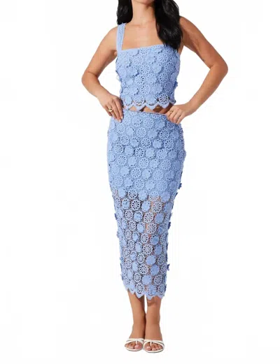 Astr Jonae Skirt In Blue In Blue