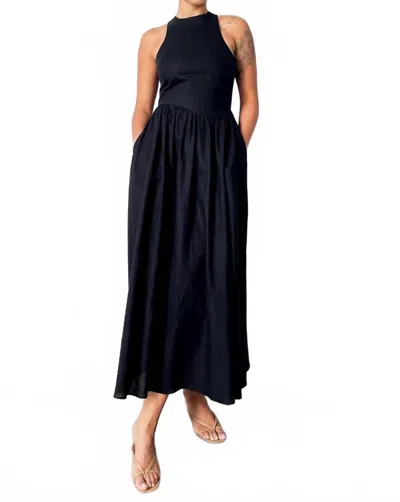 Lakeyo Jaz Maxi Dress In Black In Blue
