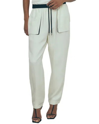 Reiss Pearl Contrast Pocket Relaxed Linen-blend Cargo Pant In Neutral