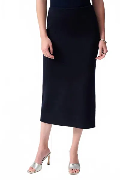 Joseph Ribkoff Minimalist High-rise Midi Skirt In Midnight Blue In Blue