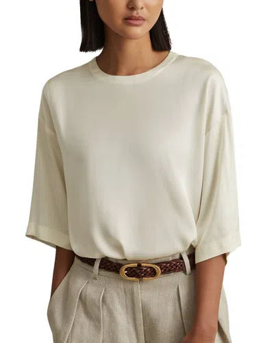 Reiss Anya Turn Back T-shirt In Neutral