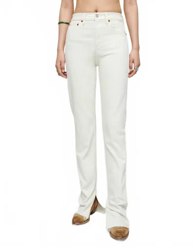 Re/done 70s High-rise Straight-leg Jeans In White