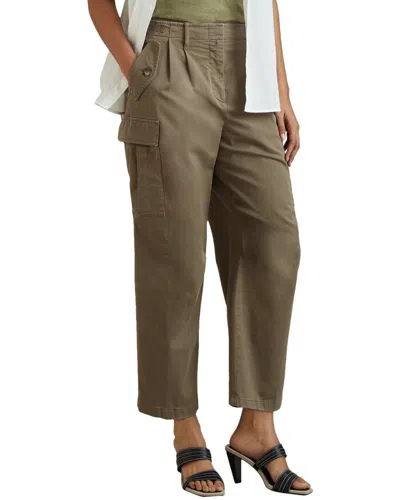 Reiss Indie Stretch Twill Ankle Cargo Pants In Neutral